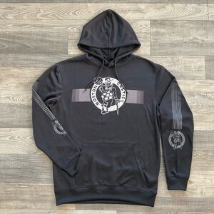 UNK NBA Boston Celtics Pullover Hoodie Sweatshirt Men’s MEDIUM Black Reflective